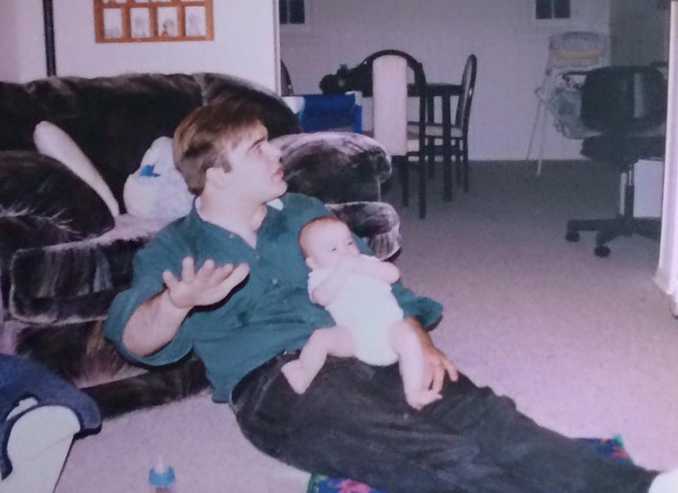 Me with my first daughter Carol in our home in Cincinnati