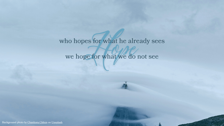 We hope for what we do not see.